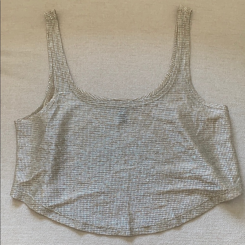 Metallic gold crop top